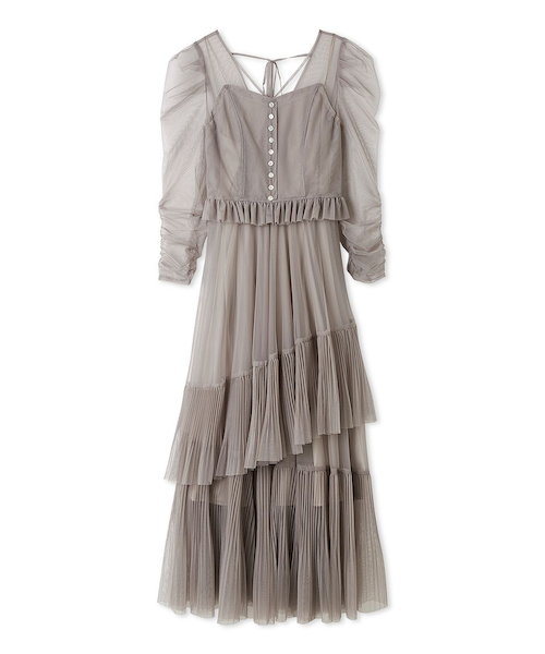 Sustainableティアードチュールドレス｜スナイデルの通販｜&mall