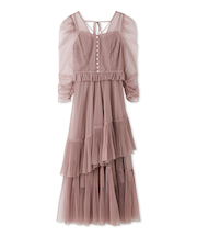 Sustainableティアードチュールドレス