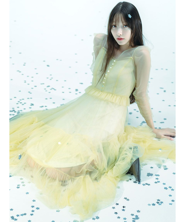 Sustainableティアードチュールドレス