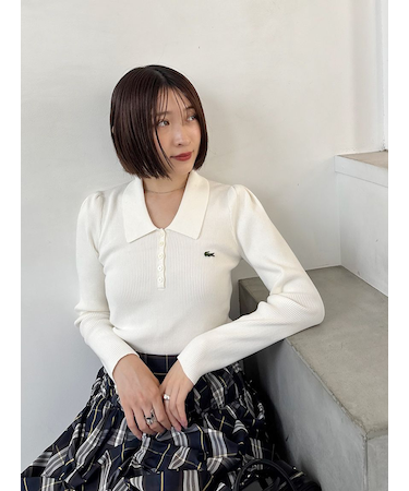 LACOSTE/ポロリブニット