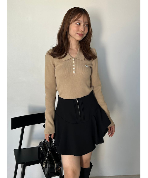 LACOSTE/ポロリブニット