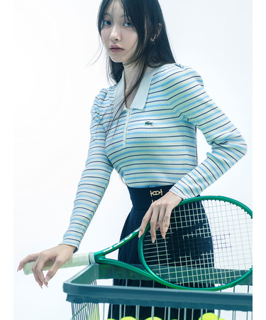 LACOSTE/ポロリブニット