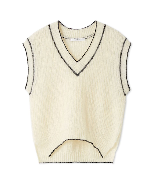 オーバーサイズニットベスト