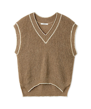 オーバーサイズニットベスト