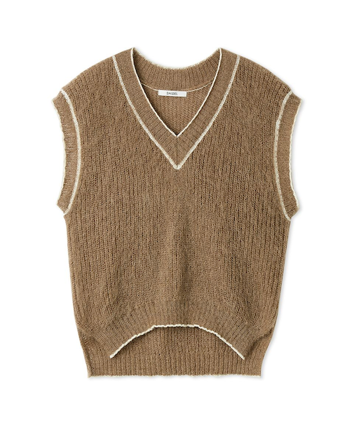 オーバーサイズニットベスト