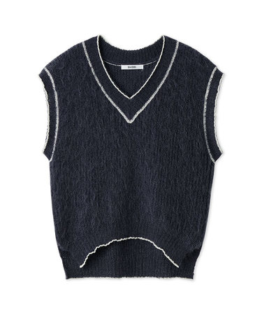 オーバーサイズニットベスト