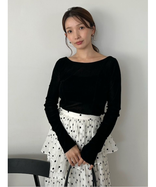 カップインベロアカットソー