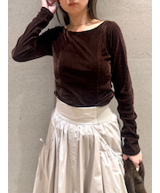 カップインベロアカットソー