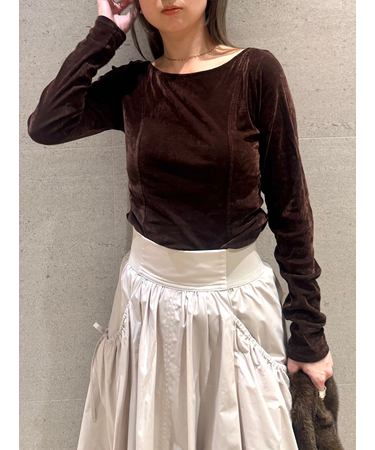 カップインベロアカットソー