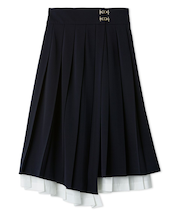 プリーツレイヤードミディスカート