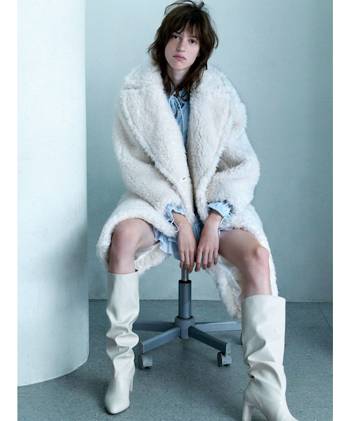 ボアロングコート