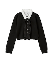 フリルニットカーディガン