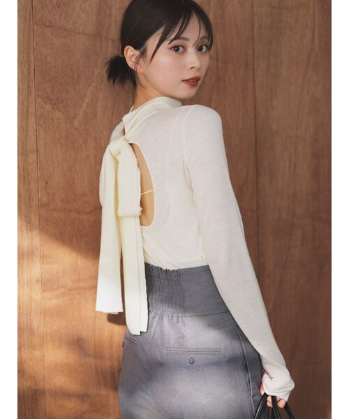 バックオープンニットプルオーバー｜スナイデルの通販｜&mall（アンド