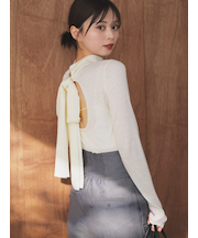 バックオープンニットプルオーバー