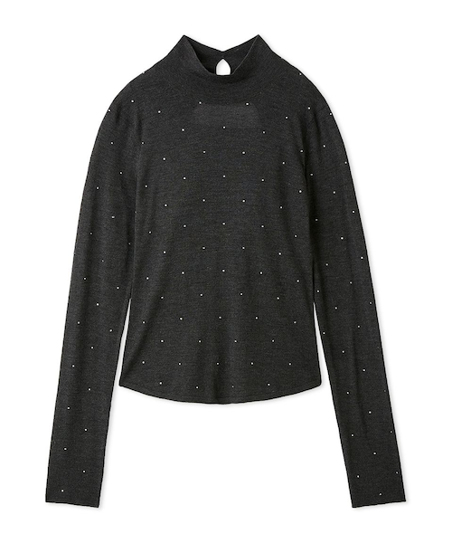 【美品】SNIDEL スナイデル バックオープンニットプルオーバー BLK バックオープンニットプルオーバー｜スナイデルの通販｜&mall（アンド