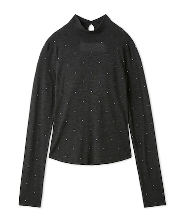 バックオープンニットプルオーバー