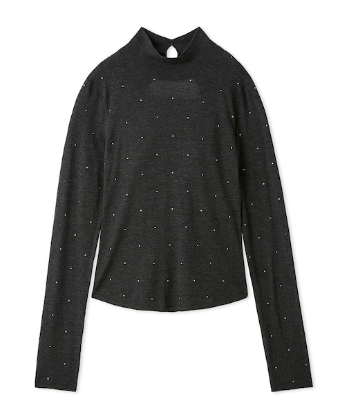 バックオープンニットプルオーバー