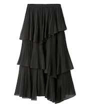 Sustainableプリーツティアードロングスカート