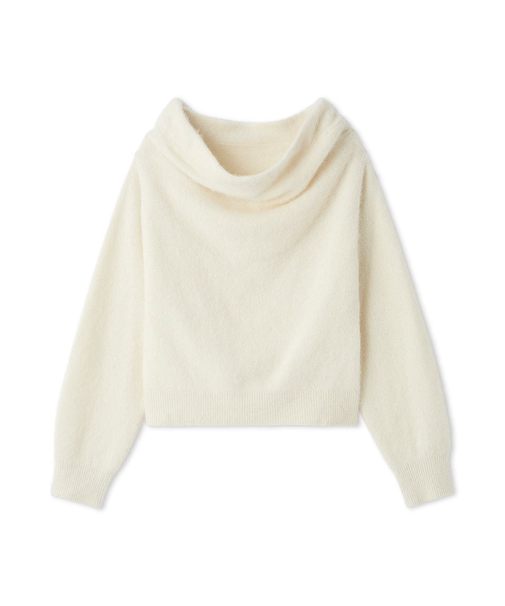 【HIGH QUALITY】フォックスカシミヤオフショルプルオーバー