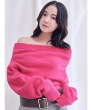 【HIGH QUALITY】フォックスカシミヤオフショルプルオーバー