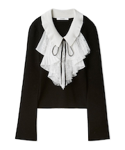 Sustainableレイヤードラッフルニットプルオーバー