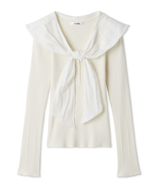 Sustainableスカーフブラウスドッキングプルオーバー｜スナイデルの