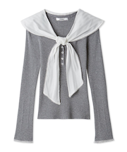 Sustainableスカーフブラウスドッキングプルオーバー