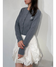 メタルボタンニットカーディガン