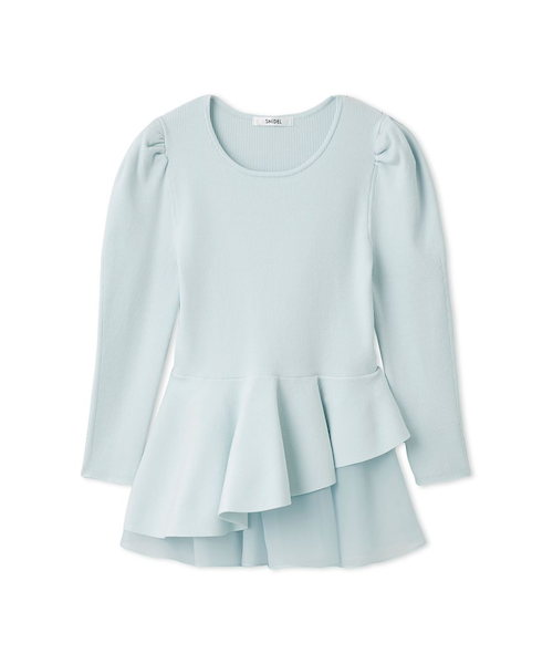 ペプラムアシメニットプルオーバー｜スナイデルの通販｜&mall（アンド