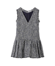 Vネックツイードジャンスカ