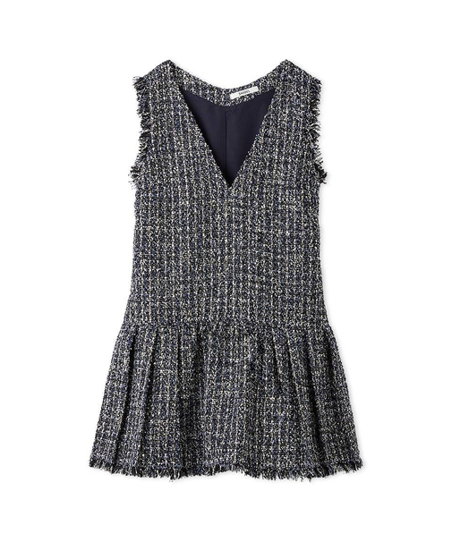 Vネックツイードジャンスカ