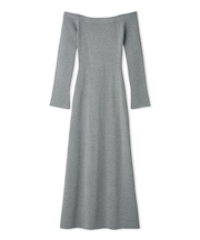 オフショルIラインニットワンピース