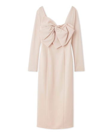 オフショルリボンドレス