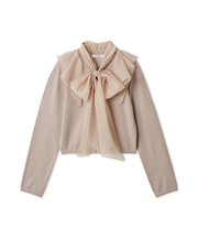 シアーカラーニットカーデプルオーバー