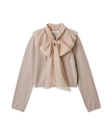 シアーカラーニットカーデプルオーバー