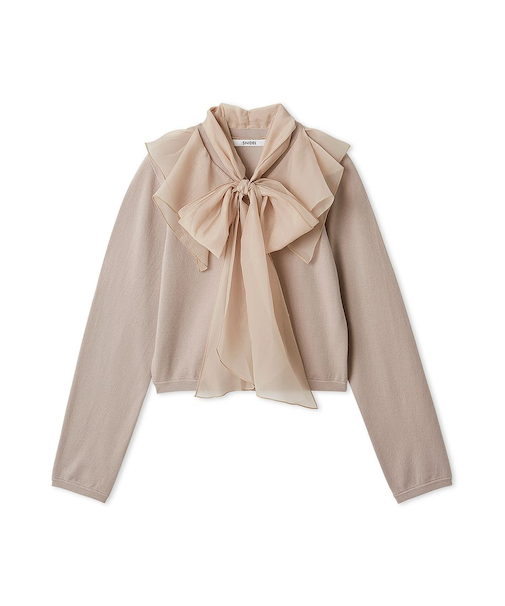 シアーカラーニットカーデプルオーバー