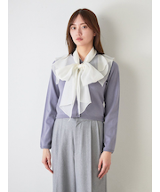 シアーカラーニットカーデプルオーバー