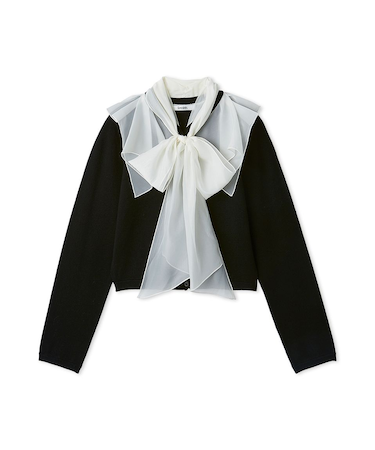 シアーカラーニットカーデプルオーバー