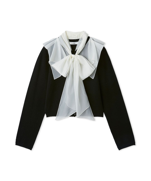 シアーカラーニットカーデプルオーバー