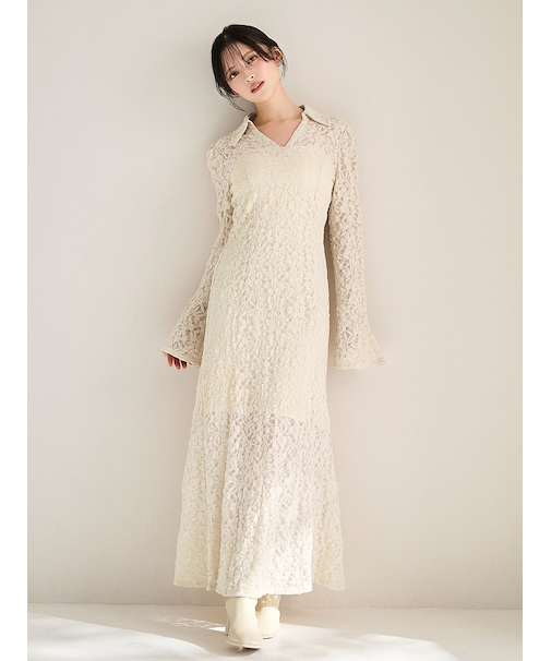 カットレースワンピース