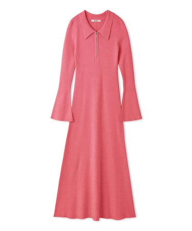 Sustainableスキッパーニットワンピース