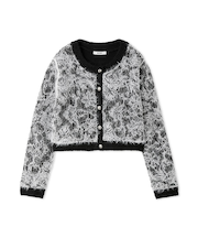 ストラクチャーレースニットカーディガン