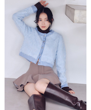 ストラクチャーレースニットカーディガン