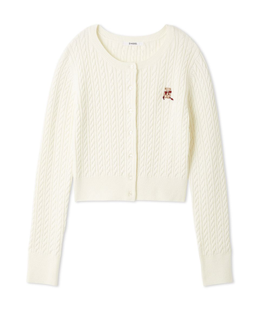 リボンベアニットカーディガン