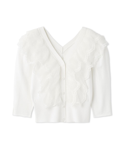 スナイデル　チュールフリルニットプルオーバー チュールフリルニットプルオーバー｜スナイデルの通販｜&mall（アンド