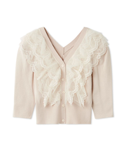 チュールフリルニットプルオーバー