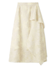 フラワーカットジャガードスカート