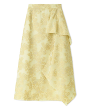 フラワーカットジャガードスカート