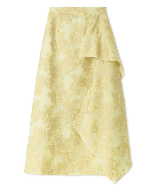 フラワーカットジャガードスカート