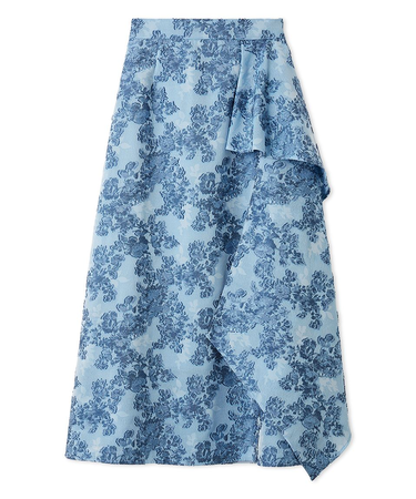 フラワーカットジャガードスカート